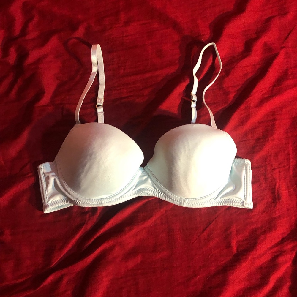 🔴 Super Beauty By Rene Rofe Blue Underwire Blue Bra 34